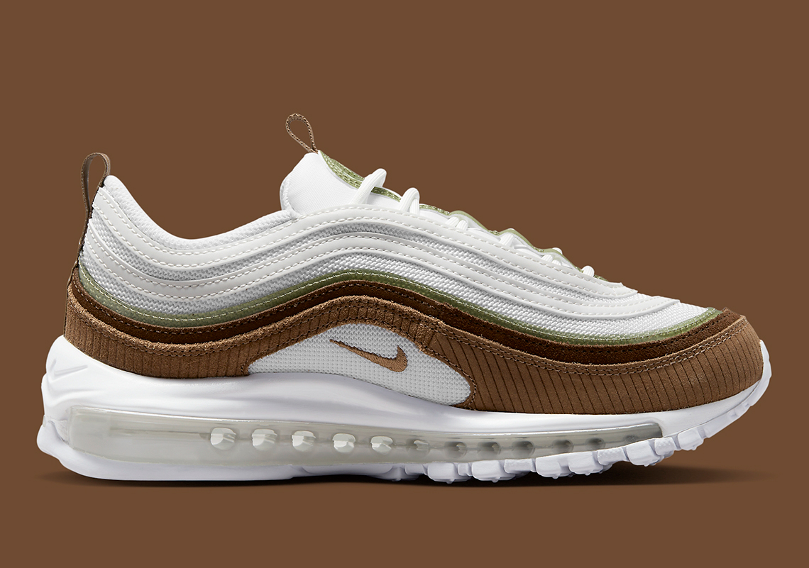 Màu Brown Corduroy làm nổi bật đôi giày sneaker nữ Nike Air Max 97 này - 3