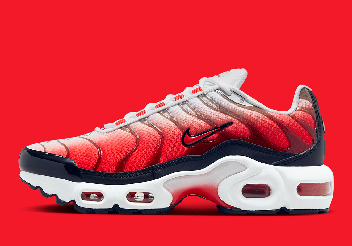 Màu đỏ tươi chảy vào lưới của Nike Air Max Plus Red White Navy này - 2
