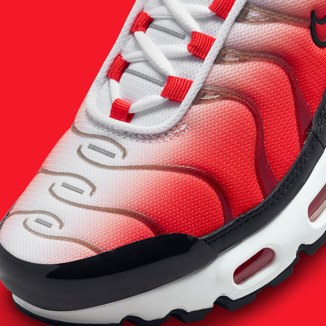 Màu đỏ tươi chảy vào lưới của Nike Air Max Plus Red White Navy này - 7