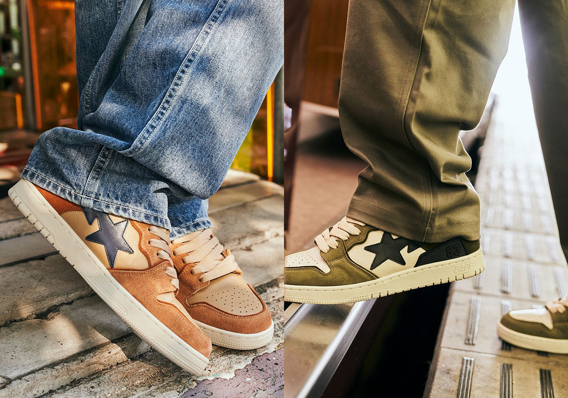 Mẫu giày A BATHING APE SK8 STA lấy cảm hứng từ mùa thu - 1