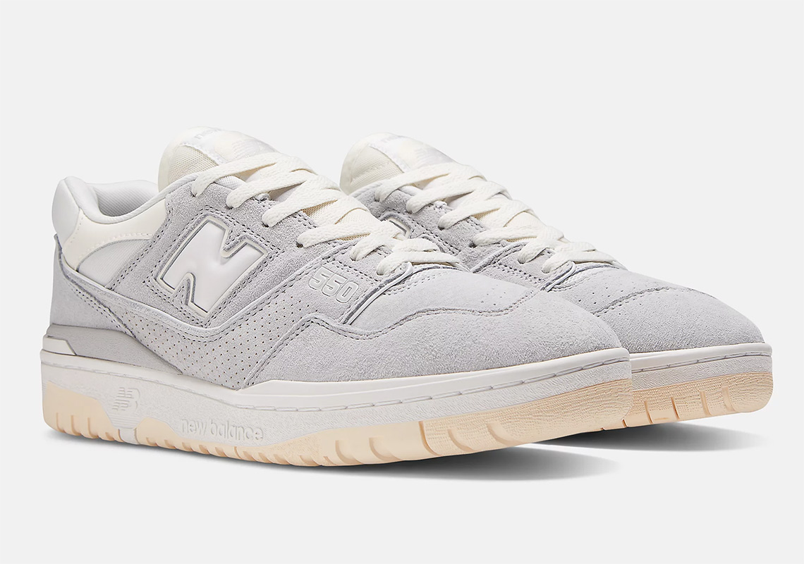Mẫu giày sneaker New Balance 550 Grey Suede cho mùa thu/mùa đông 2022 - 2