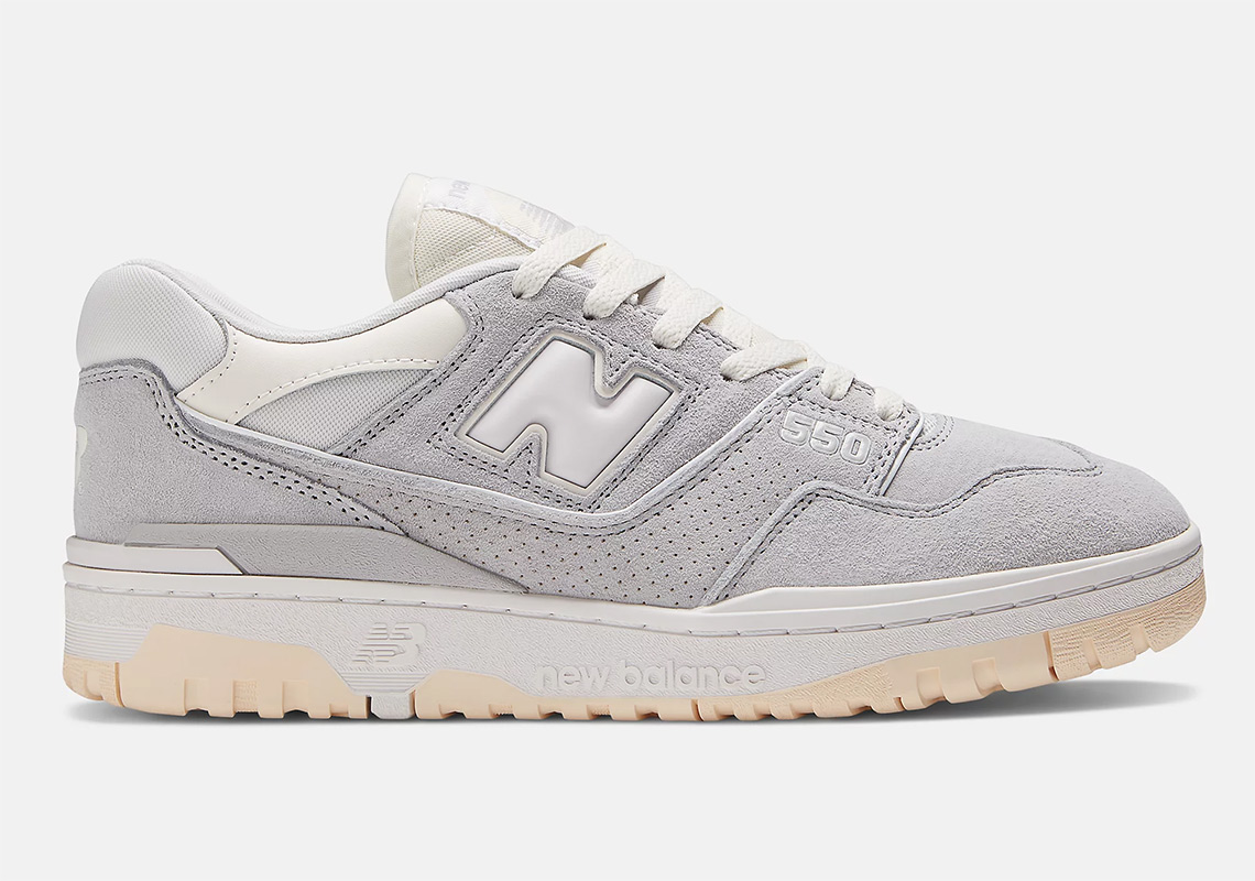 Mẫu giày sneaker New Balance 550 "Grey Suede" cho mùa thu/mùa đông 2022