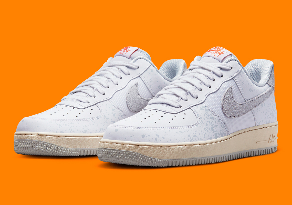 Mẫu giày sneaker Nike Air Force 1 Low Paint Splatter trắng cam - 2