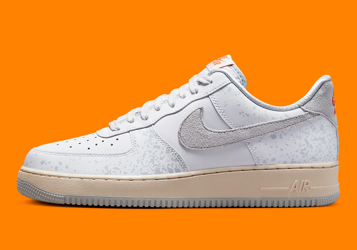 Mẫu giày sneaker Nike Air Force 1 Low Paint Splatter trắng cam - 3