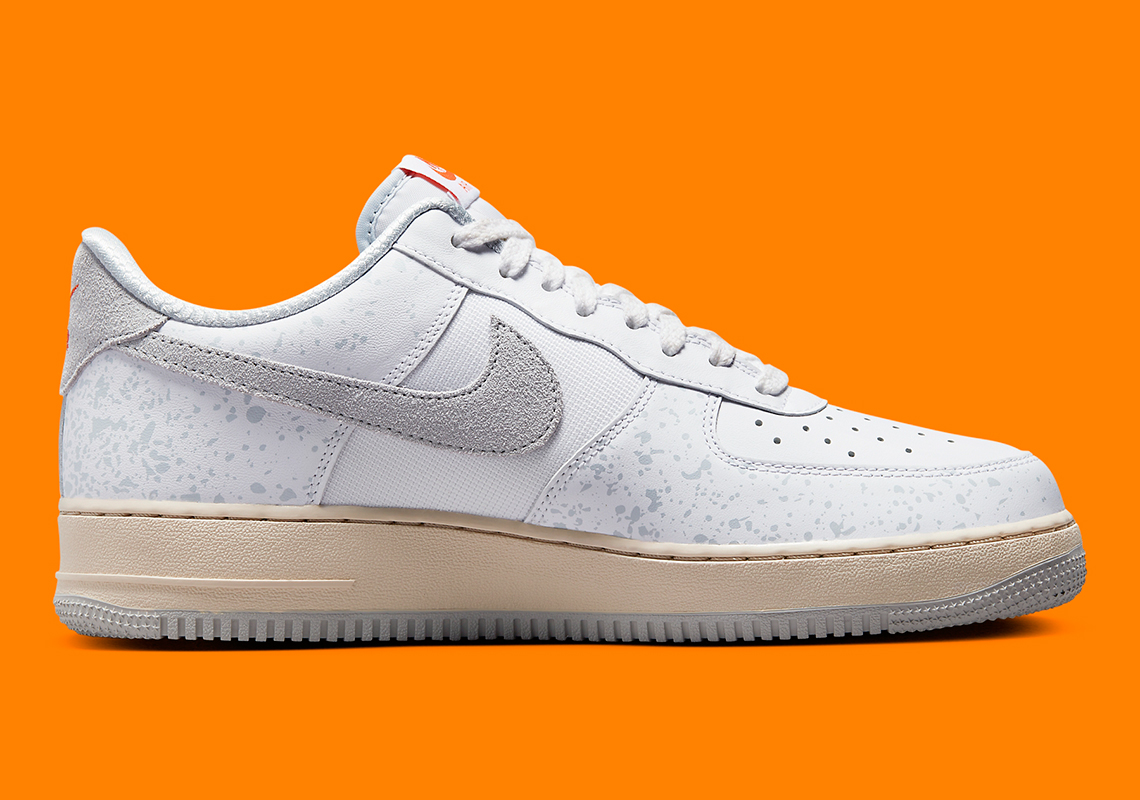 Mẫu giày sneaker Nike Air Force 1 Low Paint Splatter trắng cam - 4