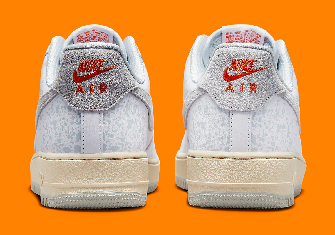 Mẫu giày sneaker Nike Air Force 1 Low Paint Splatter trắng cam - 6