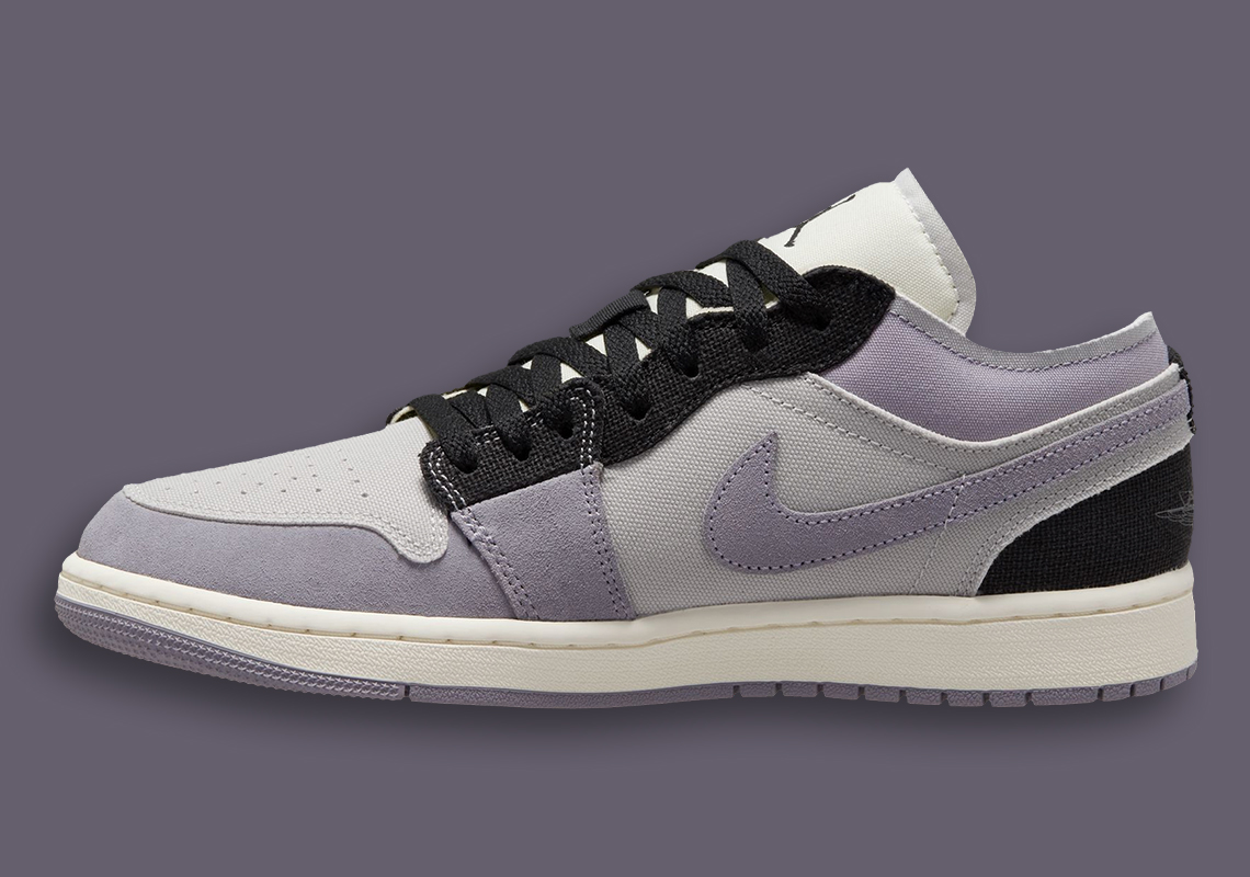 Màu hoa cà mang đến cho Air Jordan 1 Low Craft một vẻ ngoài cao cấp - 2