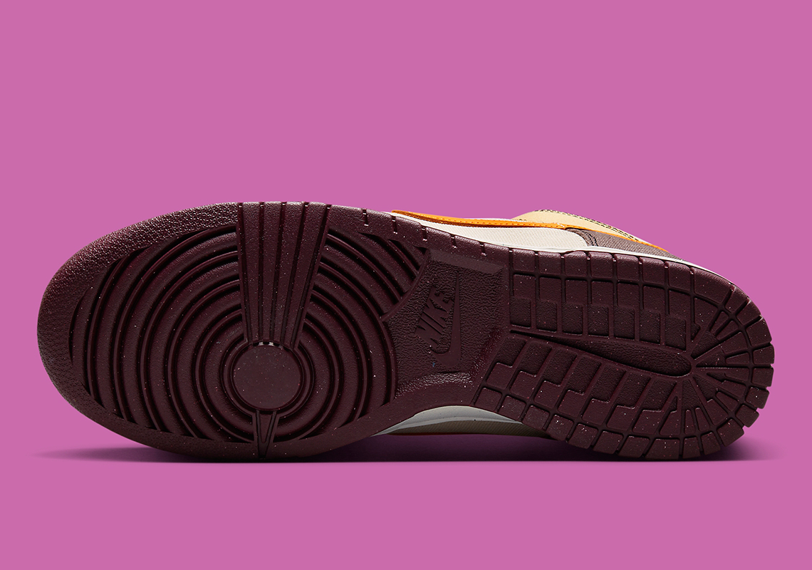 Màu sắc thân thiện với mùa thu xuất hiện trên Nike Dunk Mid phủ vải bạt - 6