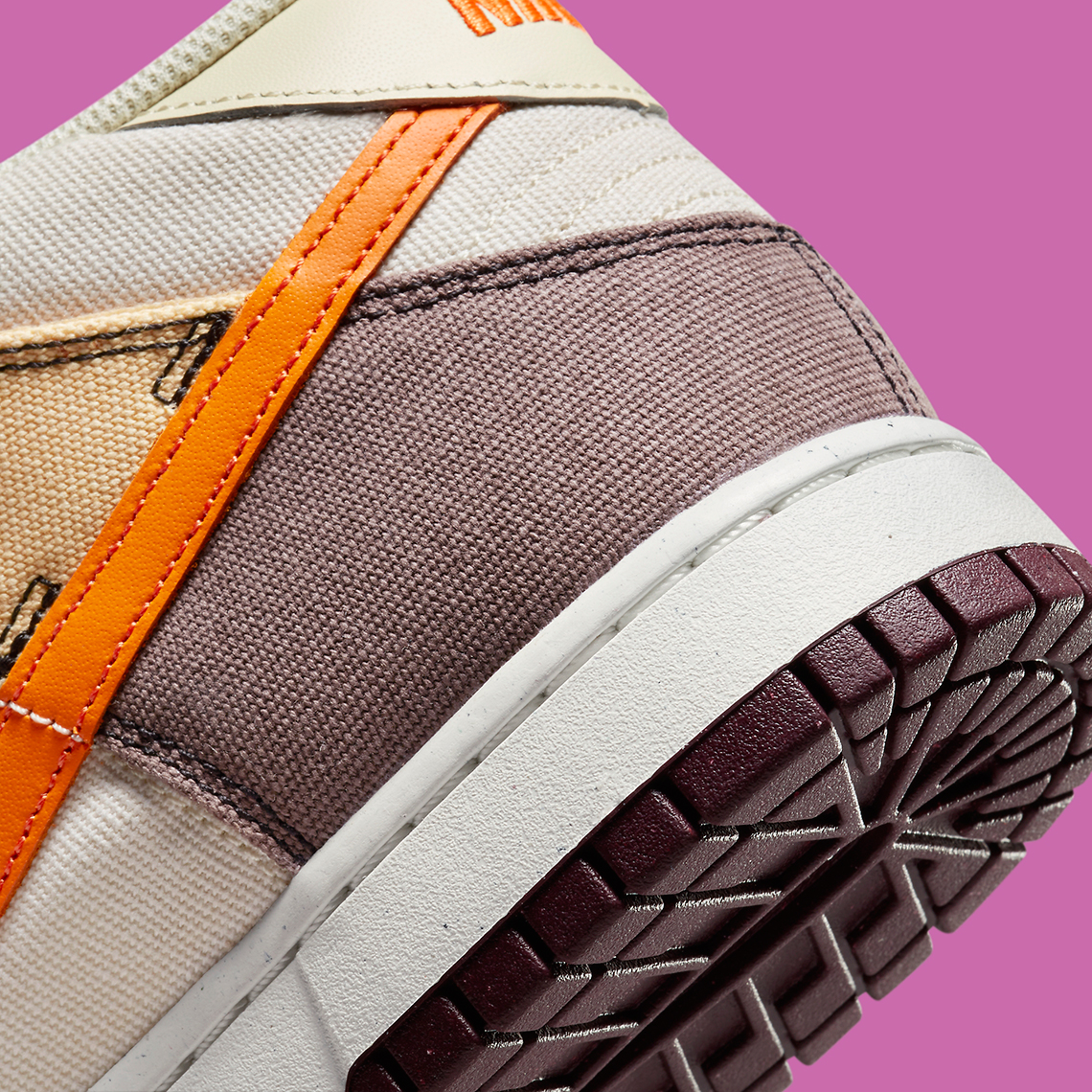 Màu sắc thân thiện với mùa thu xuất hiện trên Nike Dunk Mid phủ vải bạt - 7