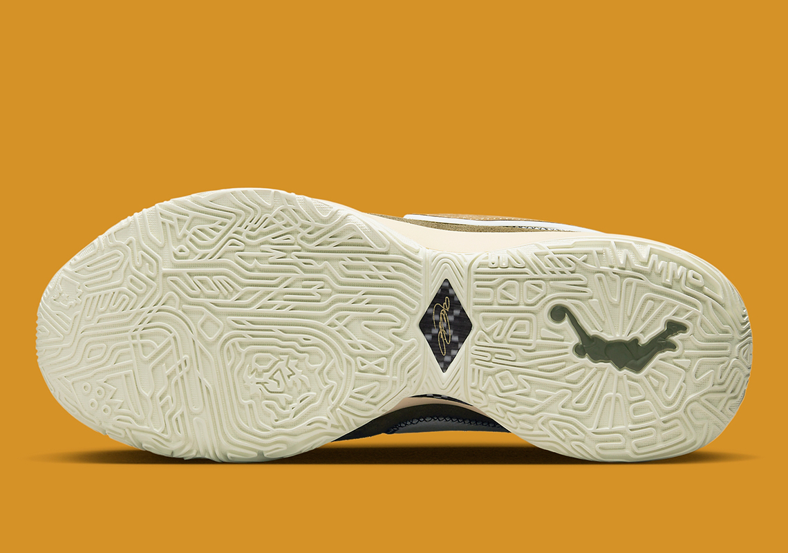 Mẫu sneaker Nike LeBron 20 được bọc bằng da lộn màu ô liu - 6