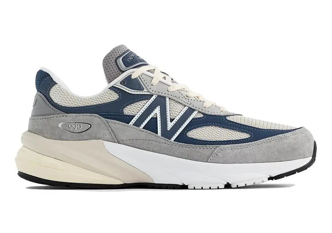 Màu xám và màu navy hòa quyện trên đôi giày New Balance 990v6 mới này - 2