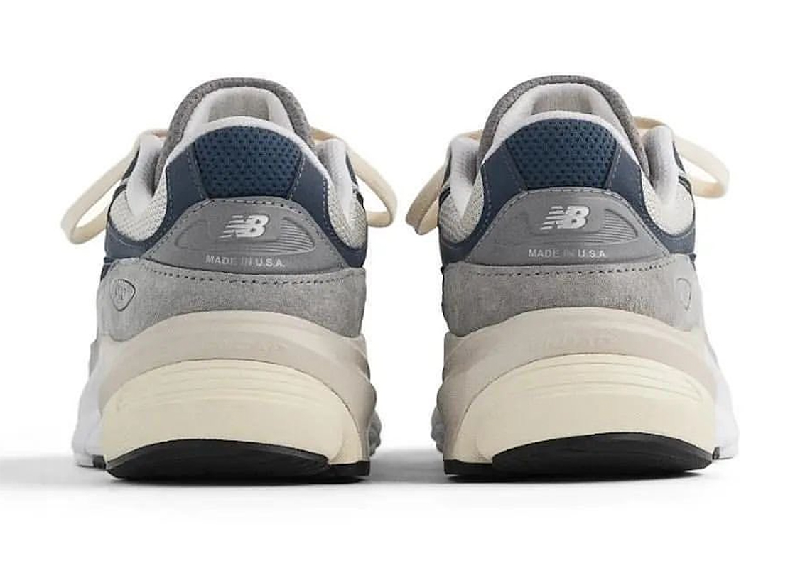 Màu xám và màu navy hòa quyện trên đôi giày New Balance 990v6 mới này - 5