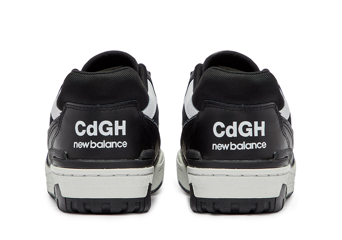 Mẫu giày COMME des GARCONS HOMME New Balance 550 đen/trắng - 11