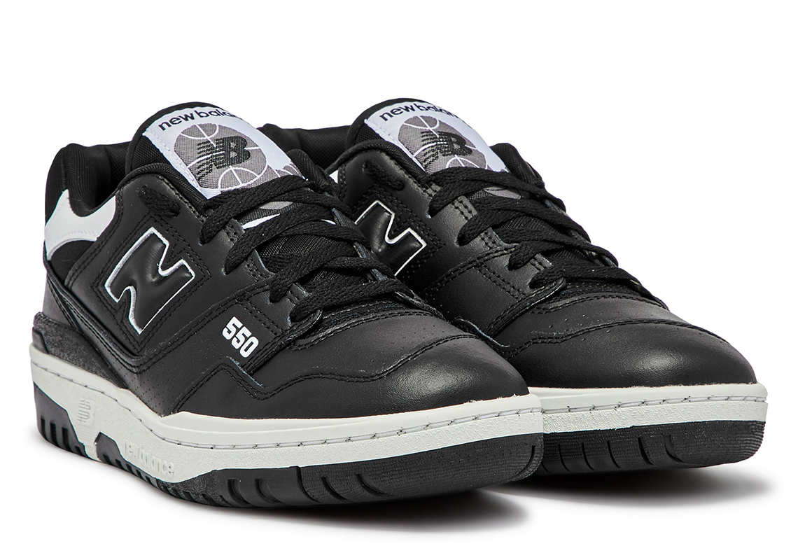 Mẫu giày COMME des GARCONS HOMME New Balance 550 đen/trắng - 7