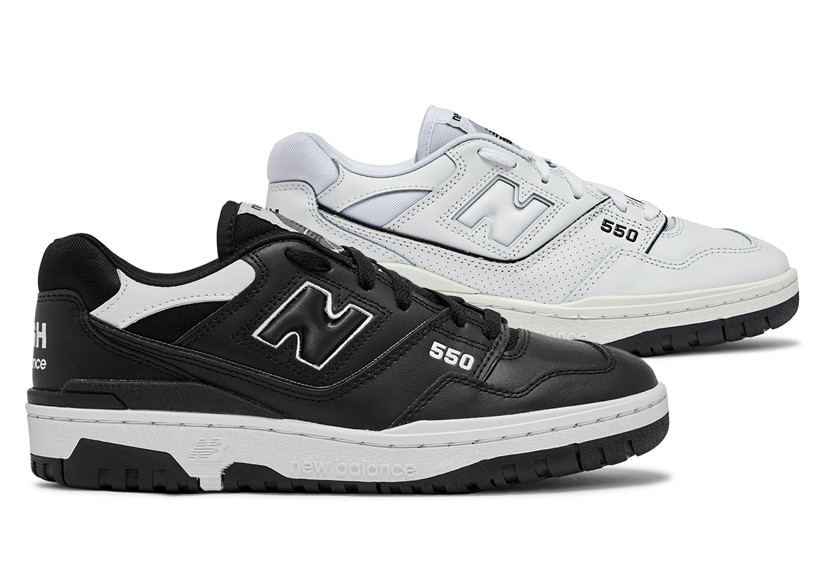 Mẫu giày COMME des GARCONS HOMME New Balance 550 đen/trắng