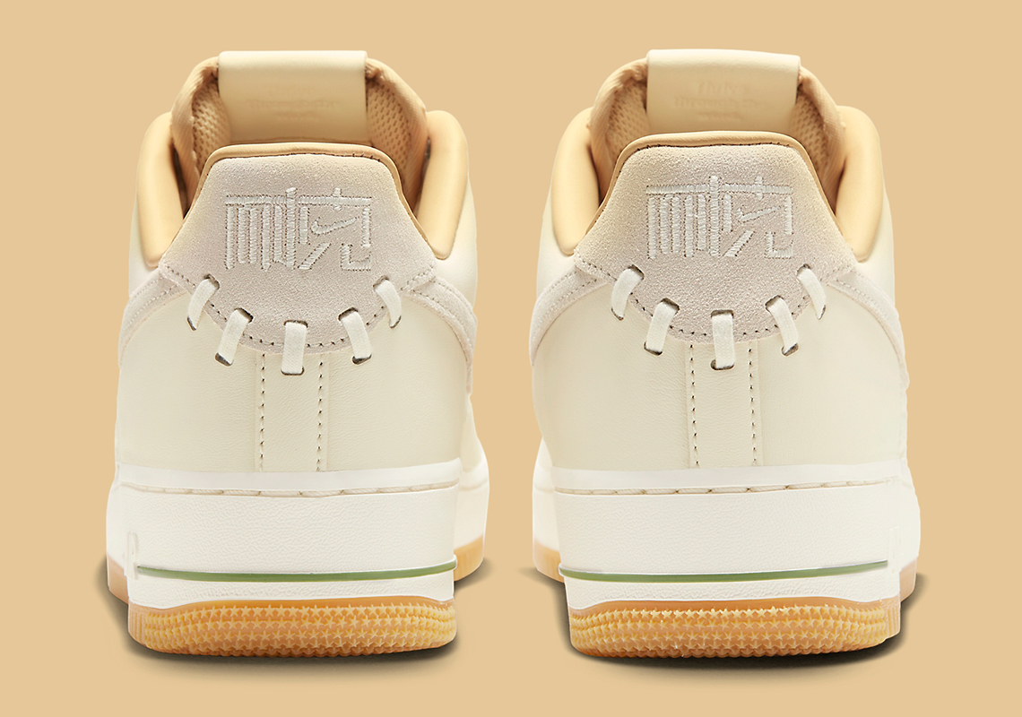 Mở rộng danh sách Nike Air Force 1 Low NAI-KE với kiểu dáng màu kem, phần lưới được thêu - 5
