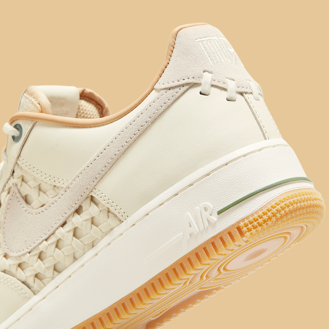 Mở rộng danh sách Nike Air Force 1 Low NAI-KE với kiểu dáng màu kem, phần lưới được thêu - 8