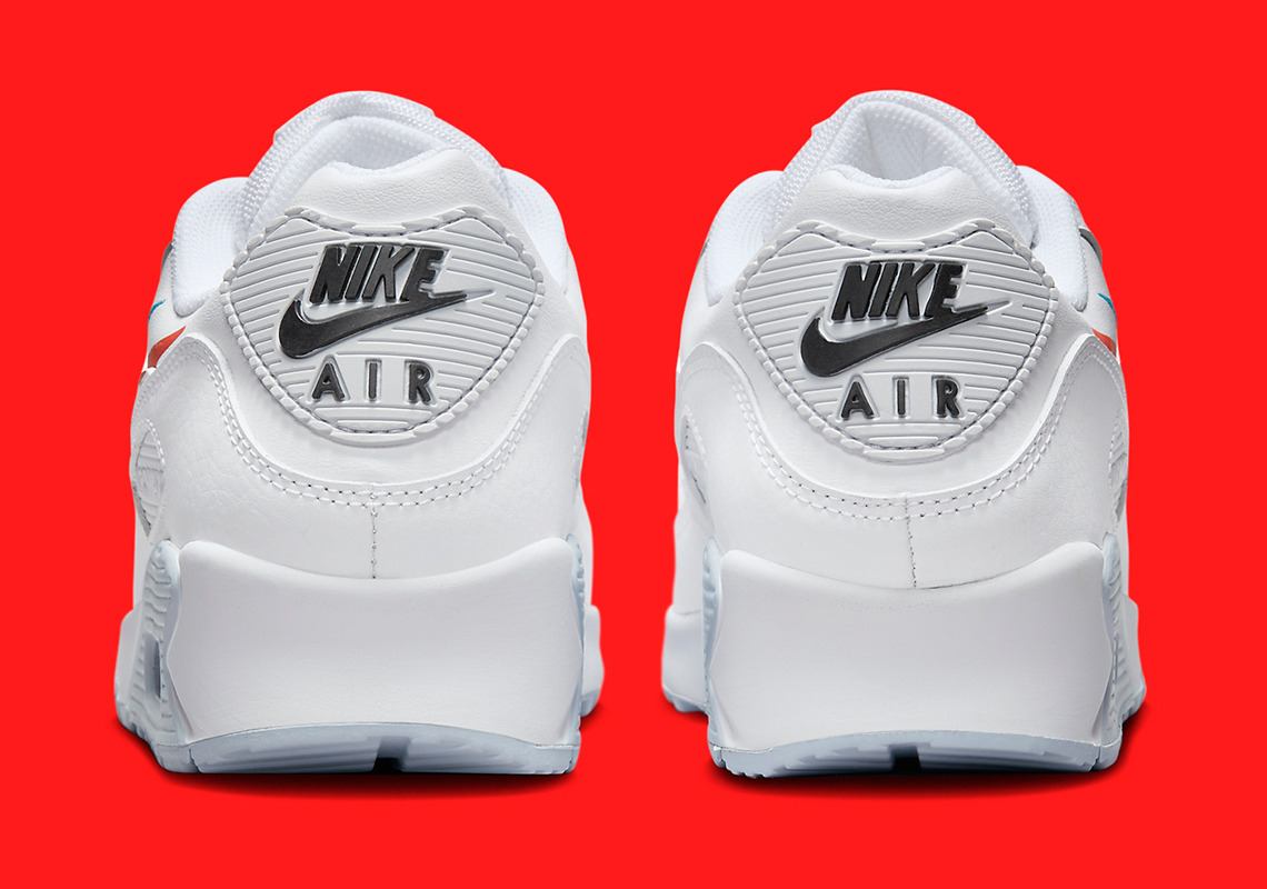 Một đôi Nike Air Max 90 màu trắng khác đã xuất hiện với nhiều dấu móc - 6