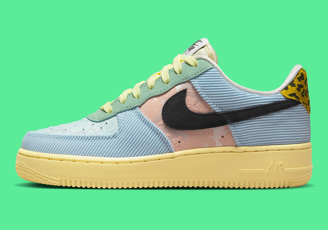 Một loạt các loại vải dệt bao phủ đôi giày Nike Air Force 1 - 2
