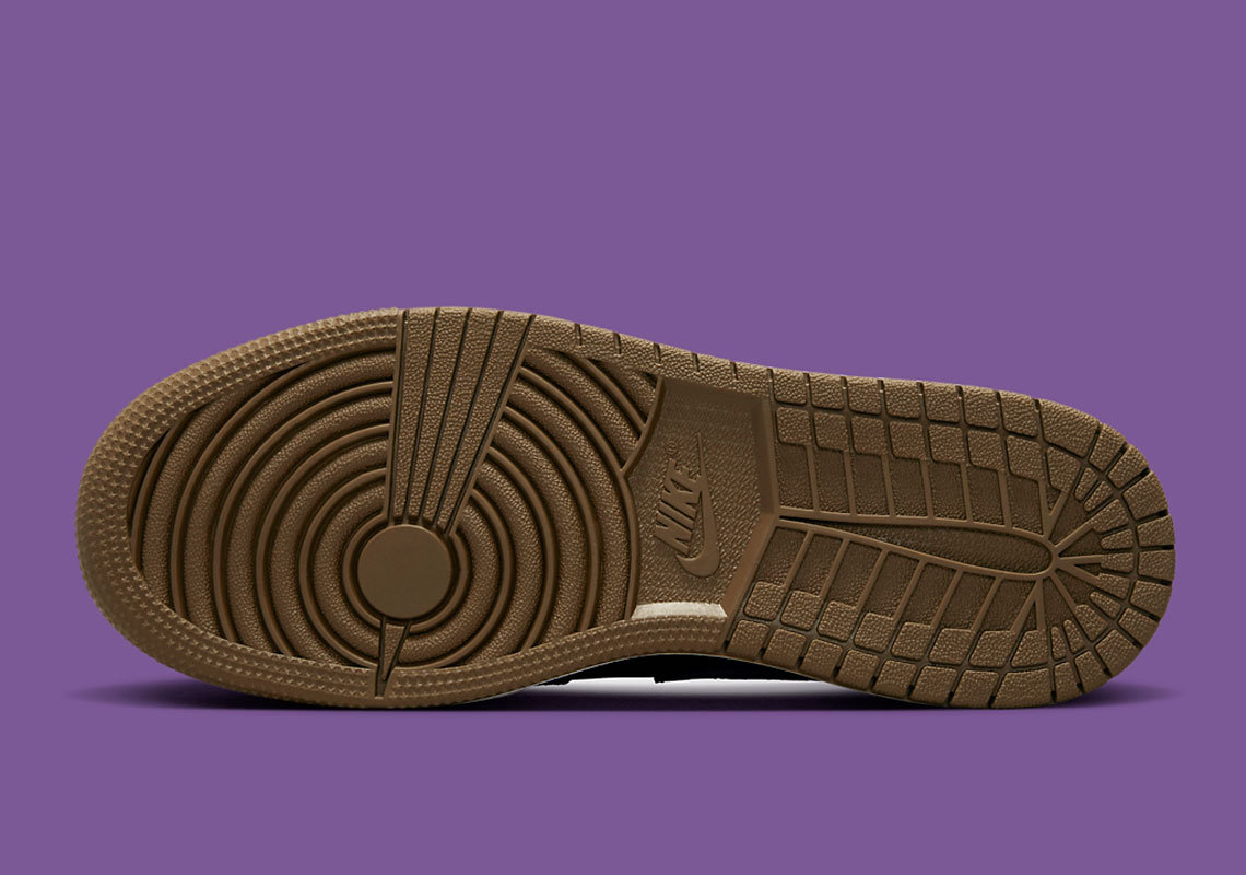 Một số hình ảnh của đôi sneaker Air Jordan 1 Mid Purple Mocha - 4