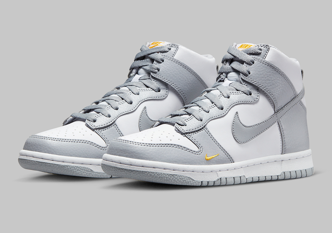 Một số hình ảnh của đôi sneaker Nike Dunk High GS Grey/Marigold - 2