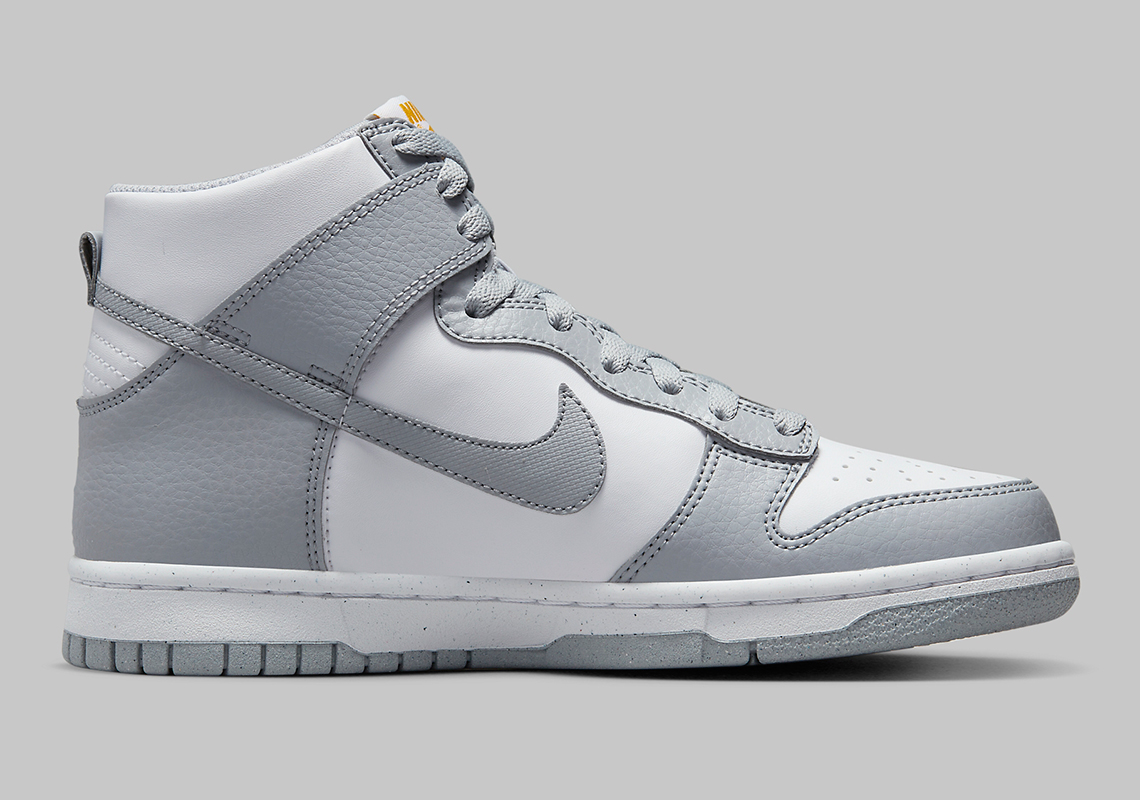 Một số hình ảnh của đôi sneaker Nike Dunk High GS Grey/Marigold - 3