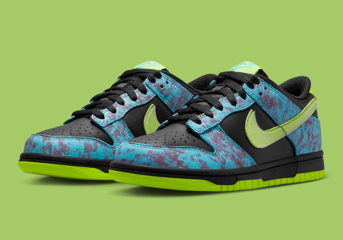 Một số hình ảnh của mẫu giày trẻ em Nike Dunk Low GS Acid Wash - 2