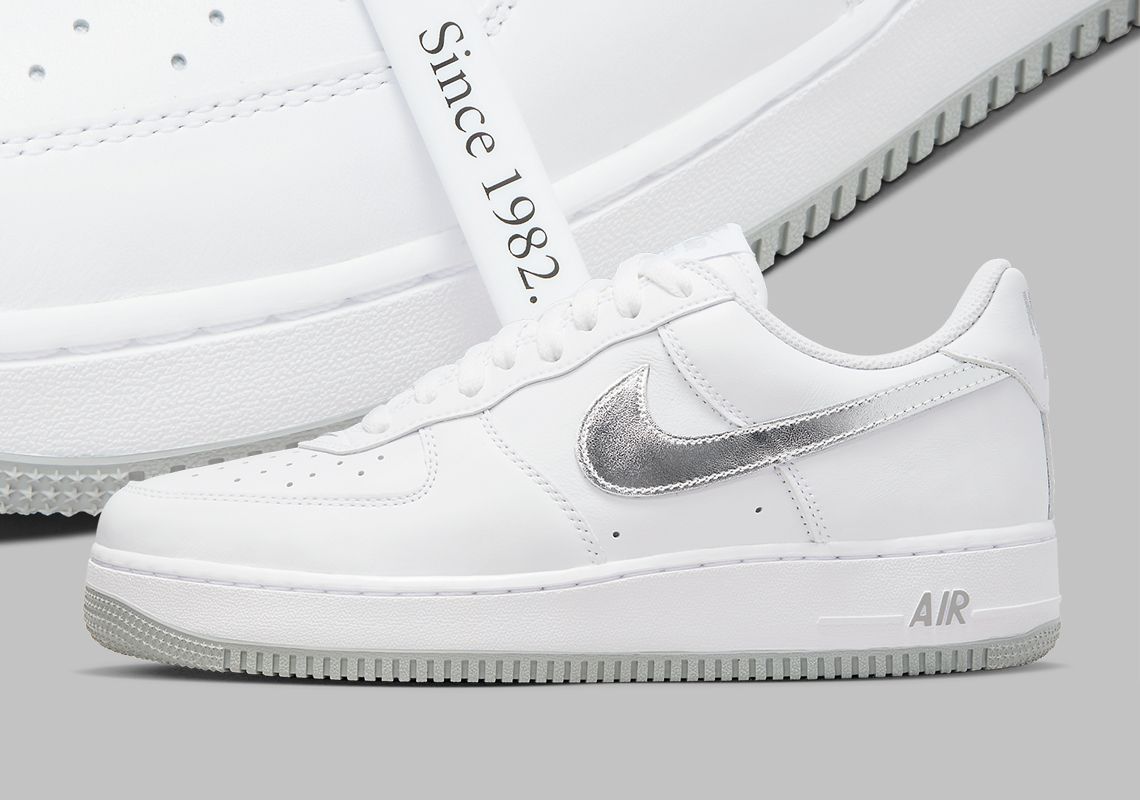 Một số hình ảnh của Nike Air Force 1 với màu Metallic Silver - 1