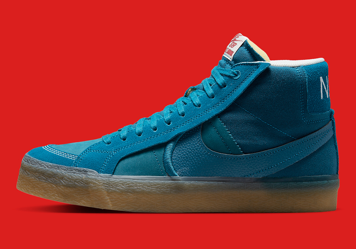 Một số hình ảnh mới nhất của đôi giày Nike SB Blazer Mid Teal Gum - 2