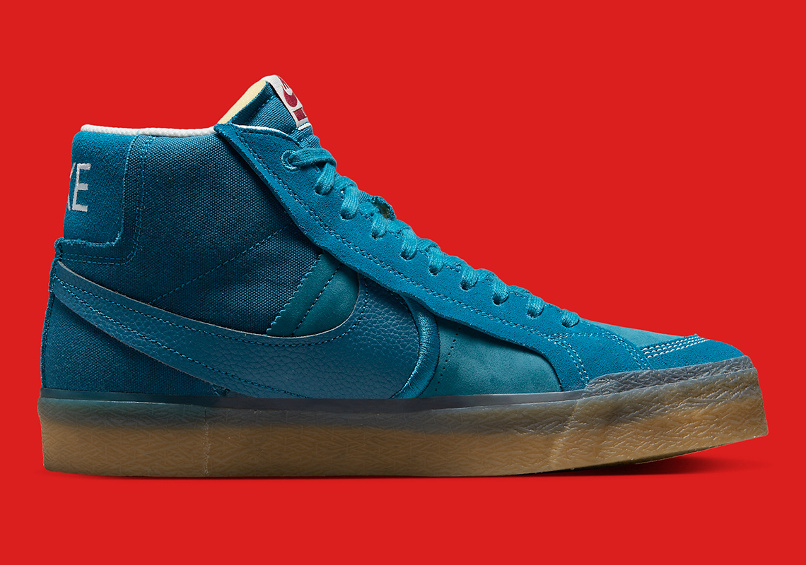 Một số hình ảnh mới nhất của đôi giày Nike SB Blazer Mid Teal Gum - 3