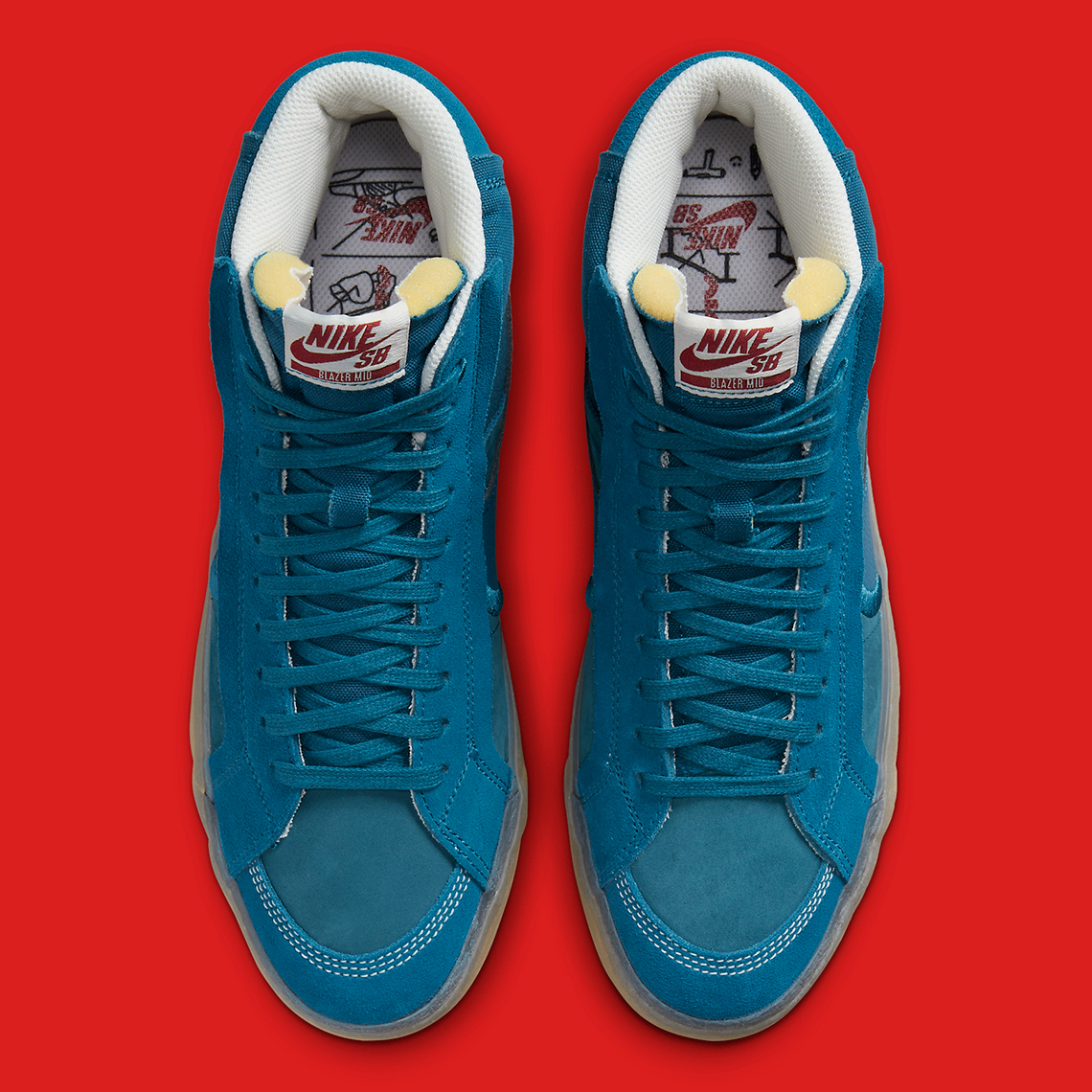 Một số hình ảnh mới nhất của đôi giày Nike SB Blazer Mid Teal Gum - 6