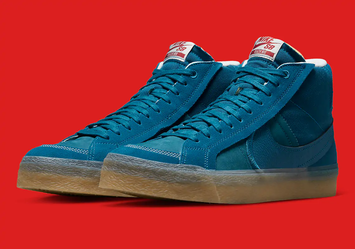Một số hình ảnh mới nhất của đôi giày Nike SB Blazer Mid "Teal Gum"