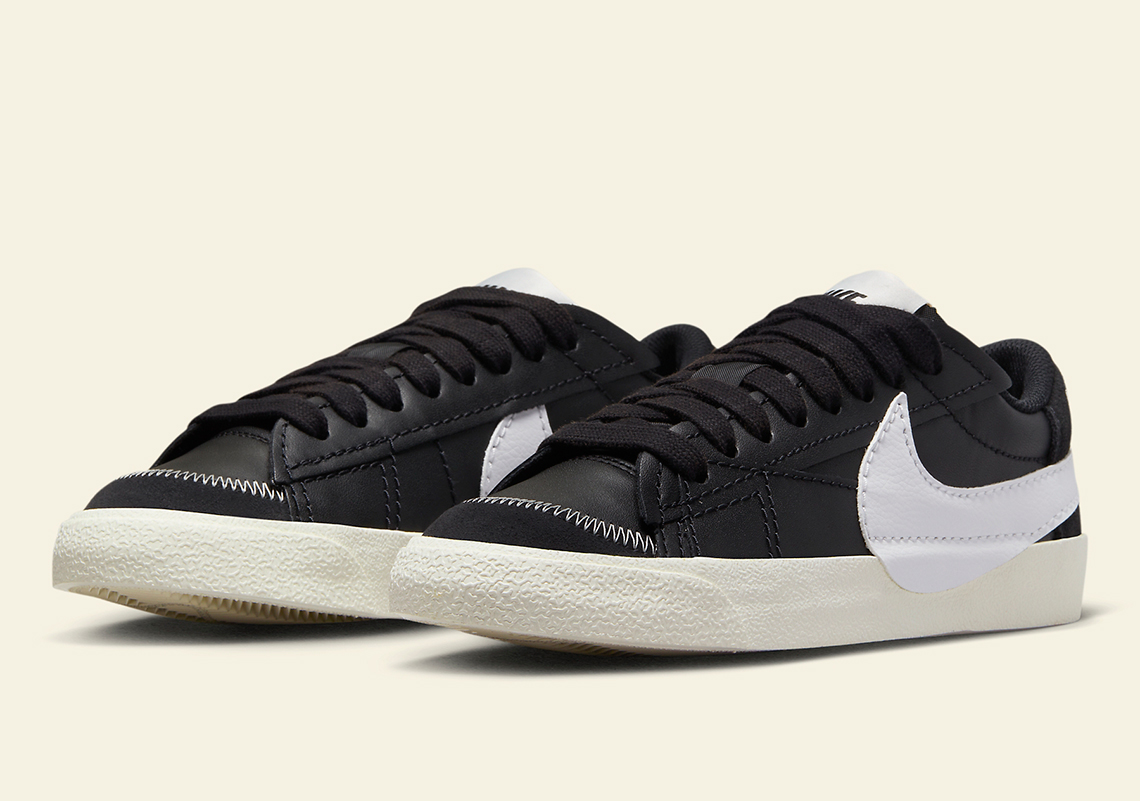Một số hình ảnh Nike Blazer Low Jumbo màu đen và trắng - 2