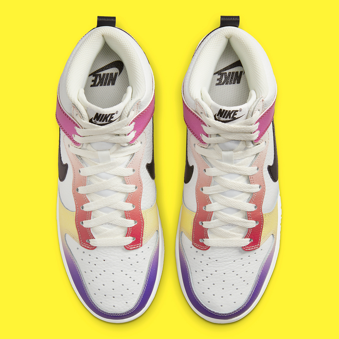 Một sự pha trộn nhiều màu chải lên trên Nike Dunk High Multi-Color Gradient - 6