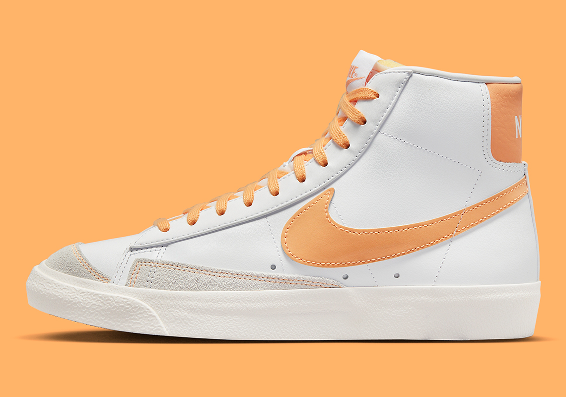 Một vài hình ảnh của đôi giày sneaker Nike Blazer Mid '77 màu White/Peach - 2