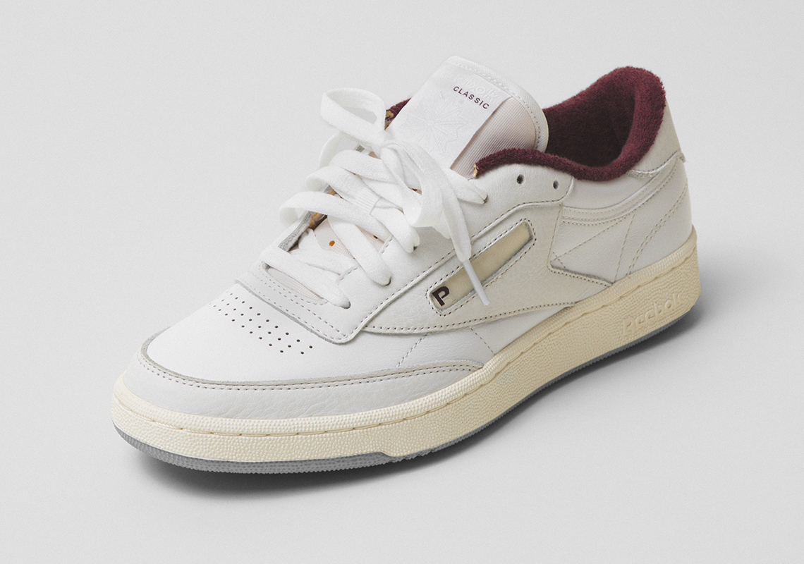 Một vài hình ảnh của mẫu giày Packer Shoes x Reebok Club C White/Burgundy - 9