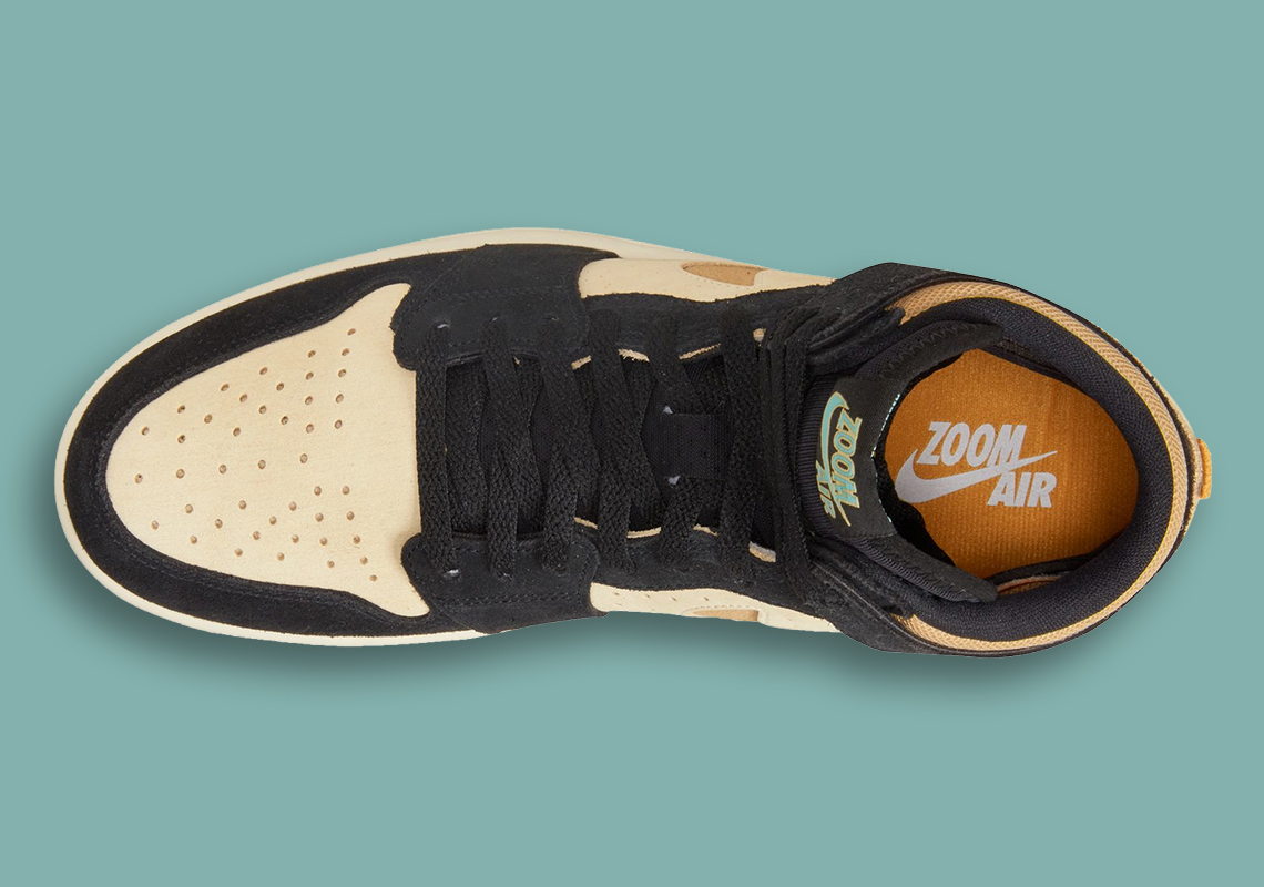 Muslin và vàng thiên thể áp dụng phong cách sống trên Air Jordan 1 zoom - 3