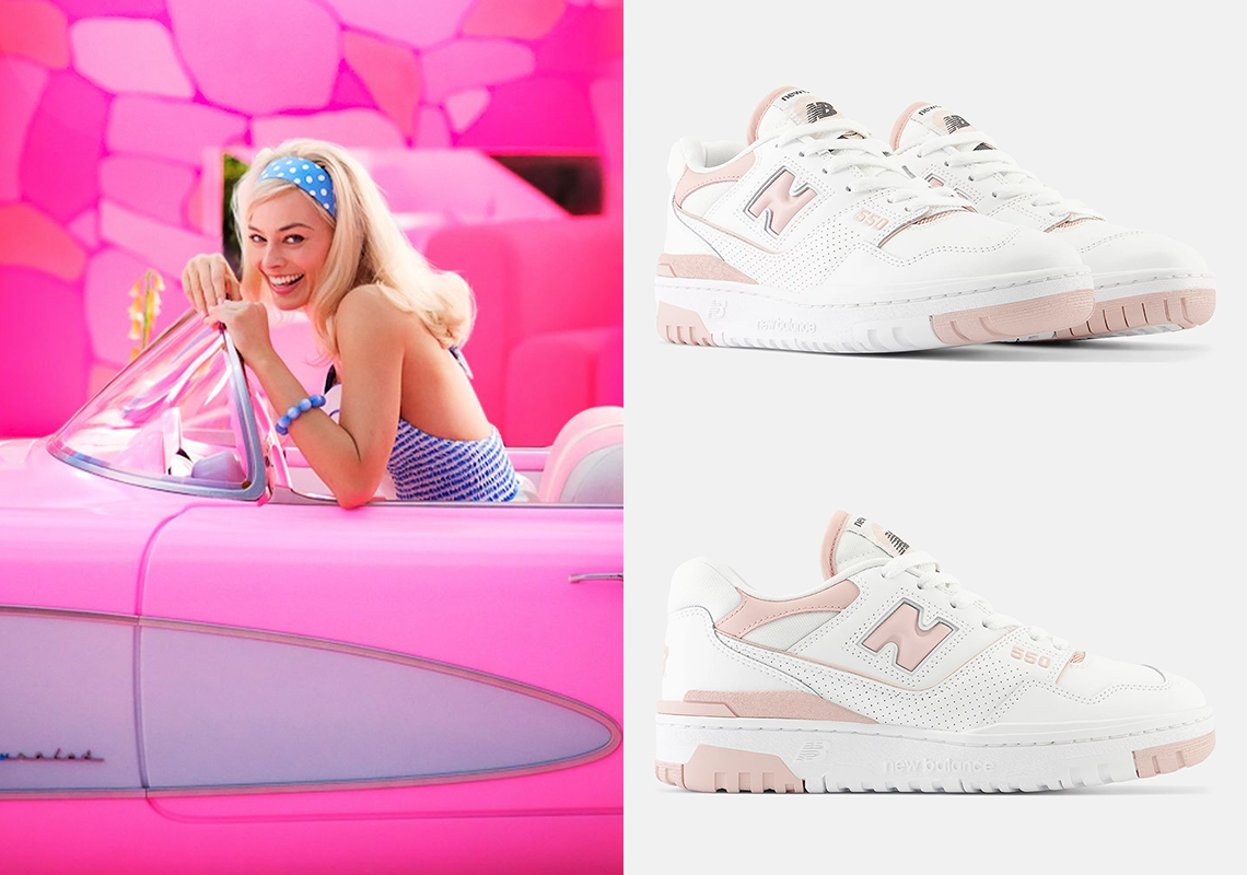 New Balance 550 Barbie: Phiên bản giày nữ tinh tế với gam màu hồng ngọt ngào | Sự kết hợp hoàn hảo từ bộ phim Greta Gerwig! - 1