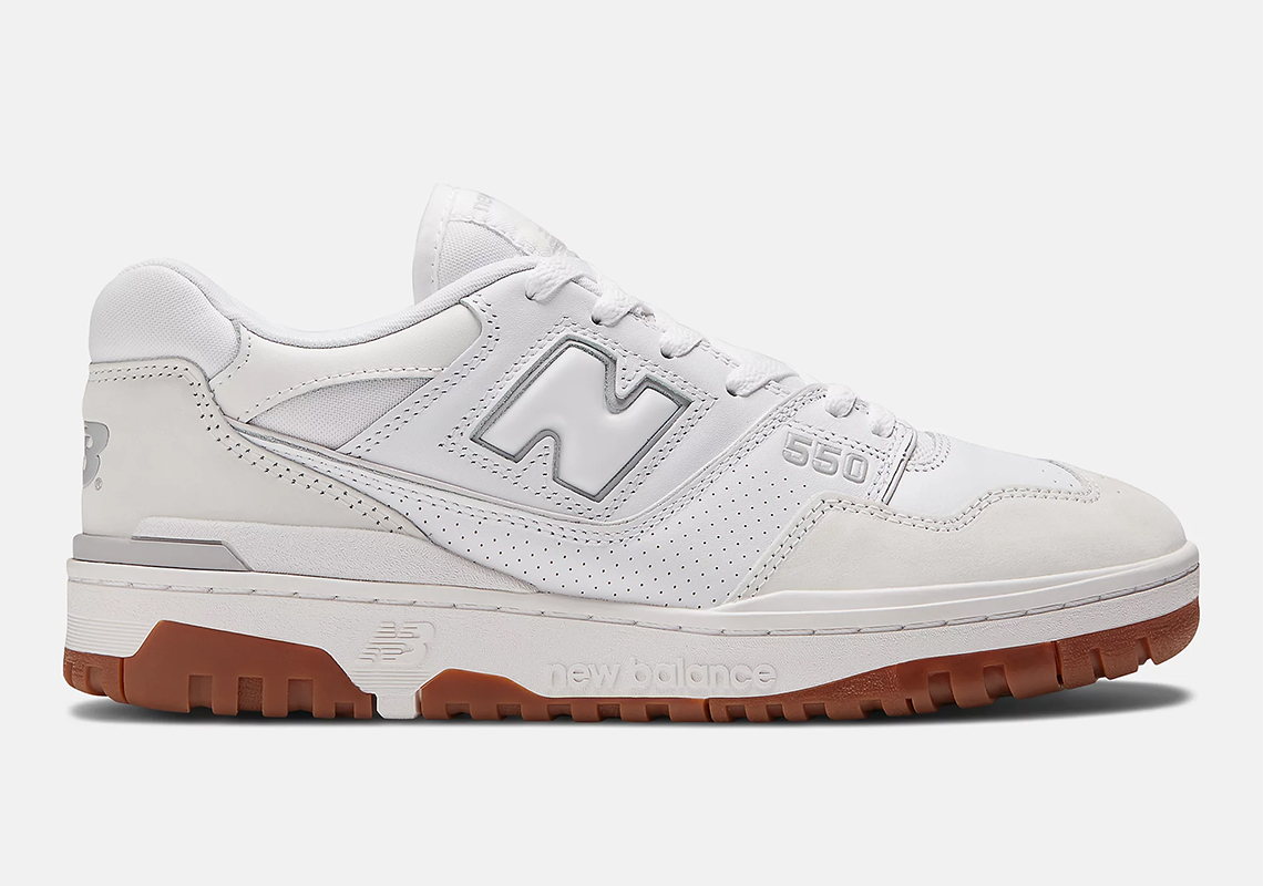 New Balance 550 màu trắng, đế cao su cổ điển - 2