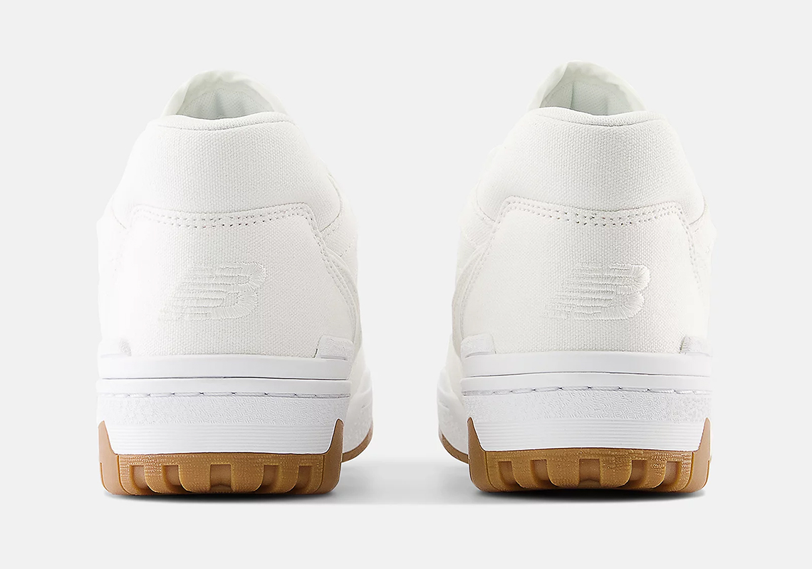 New Balance 550 White Canvas: Phiên bản giày bóng rổ mới với chất liệu vải canvas | Sự chờ đợi cho phối màu trắng tinh tế! - 5