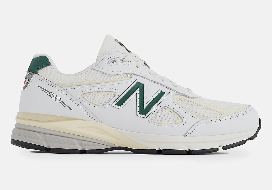 New Balance 990v4 Made in USA Calcium/Forest Green - Sự hoàn hảo từ đẳng cấp và sự tinh tế! - 2
