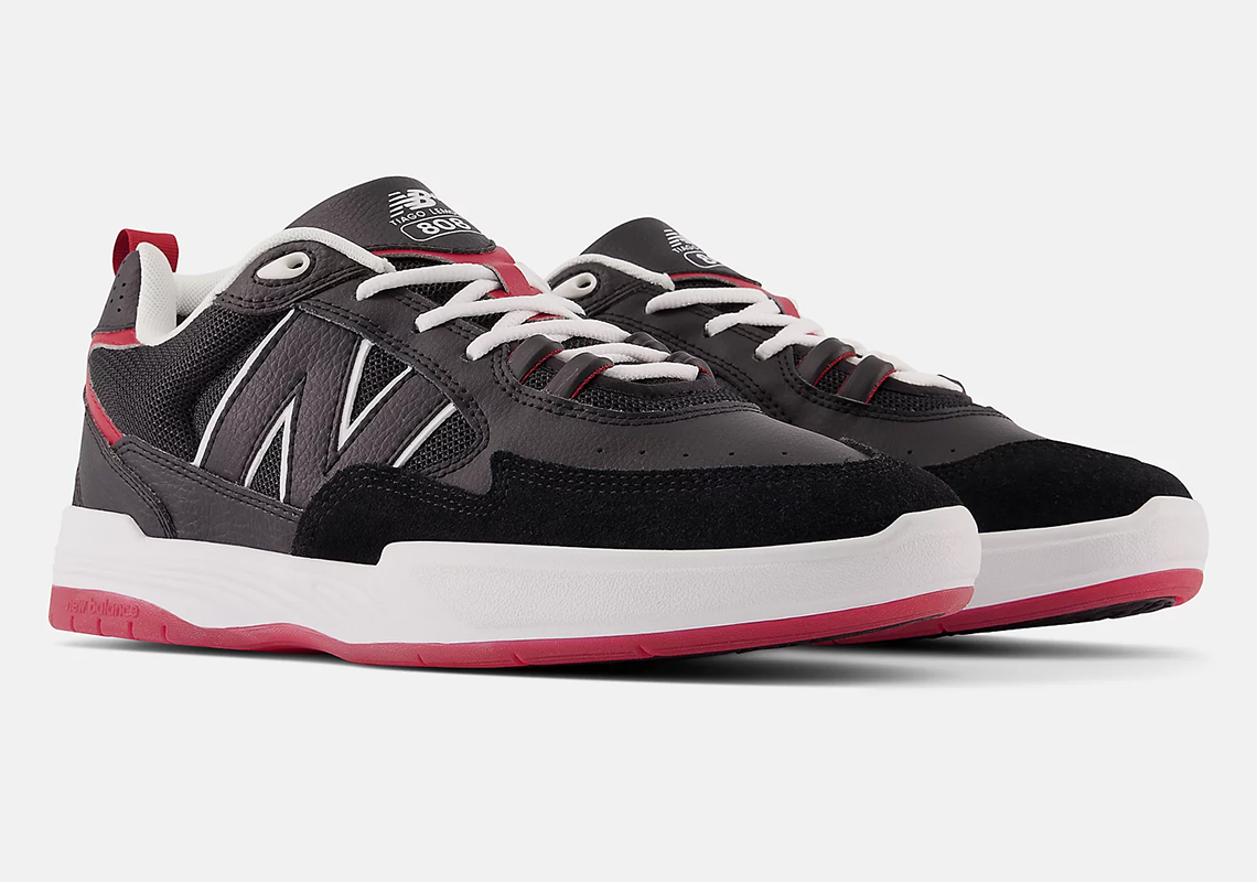 New Balance Numeric Tiago Lemos 808 với màu đen và đỏ cổ điển - 2