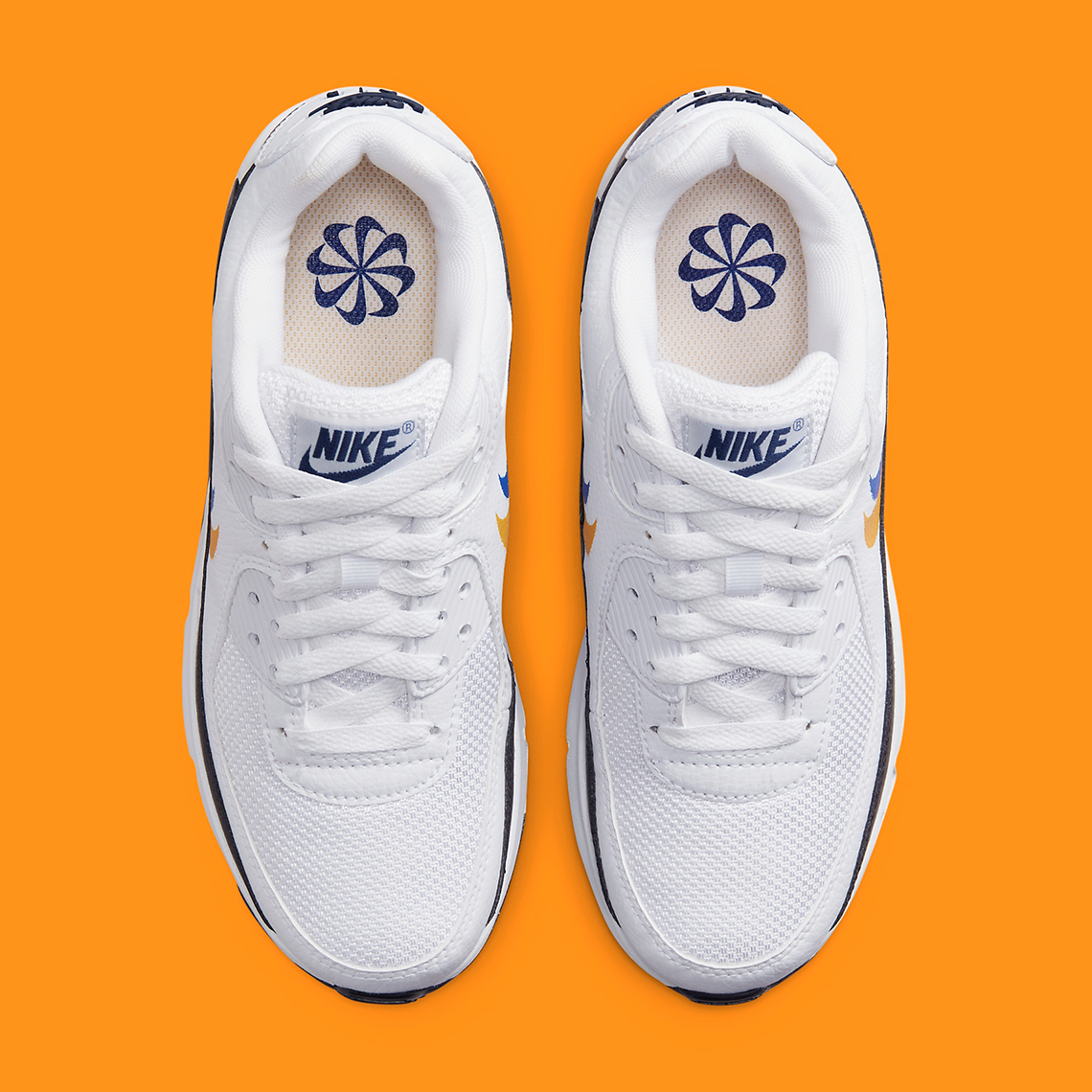 Những đường xoáy màu cam và xanh lam được vẽ tinh nghịch trên Nike Air Max 90 - 6