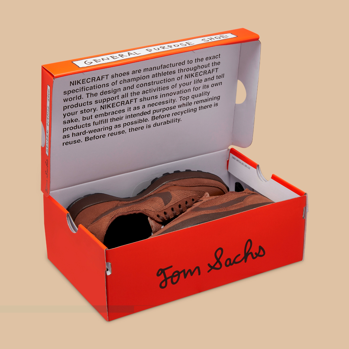 Những hình ảnh chính thức của Giày đa dụng Tom Sachs x NikeCraft Field Brown - 11