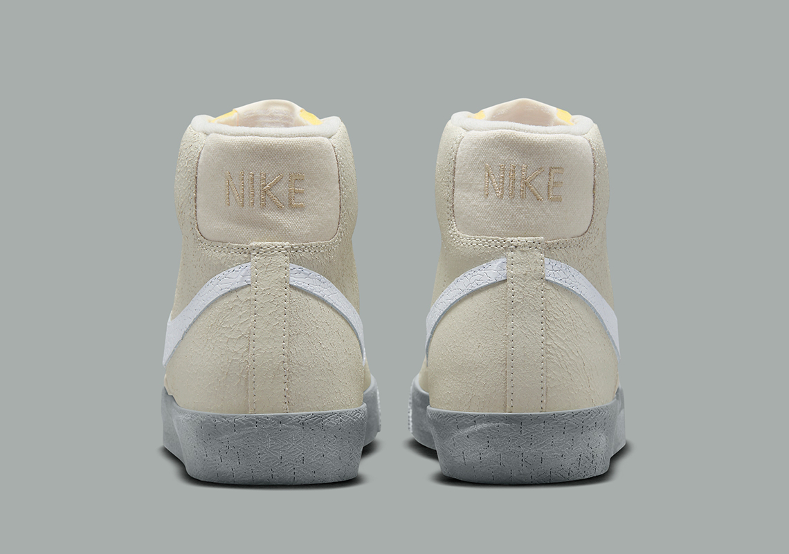 Những miếng da bị nứt trên mẫu giày sneaker Nike Blazer Mid 77 EMB - 5
