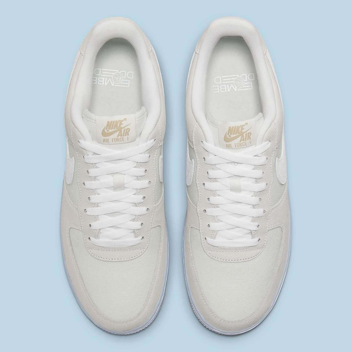 Những rãnh nứt sâu trên logo thể hiện tính thẩm mỹ cổ điển cho Nike Air Force 1 Low Blue Whisper - 7