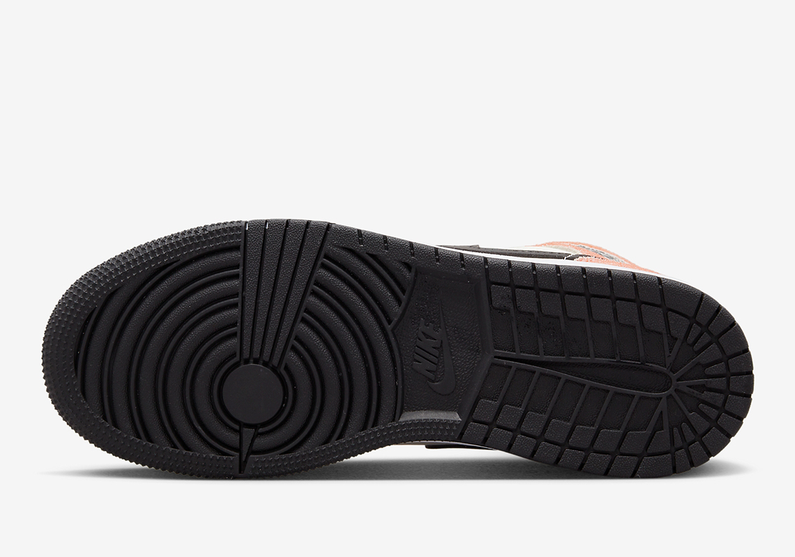 Những đôi giày trẻ em Air Jordan 1 Mid Surfaces với màu sắc Orange Suede tươi sáng - 6