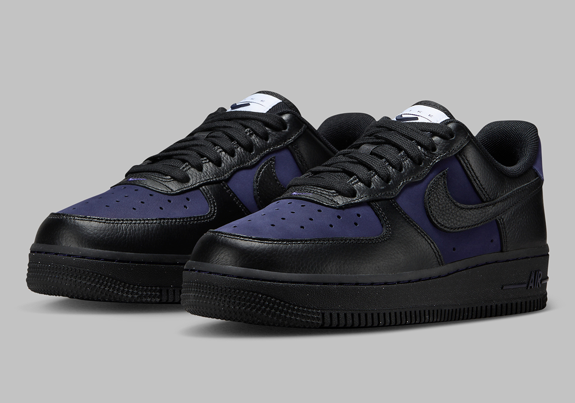 Nike Air Force 1 Low Black/Indigo: Phiên bản mới với gam màu huyền bí và chất liệu cao cấp! - 1