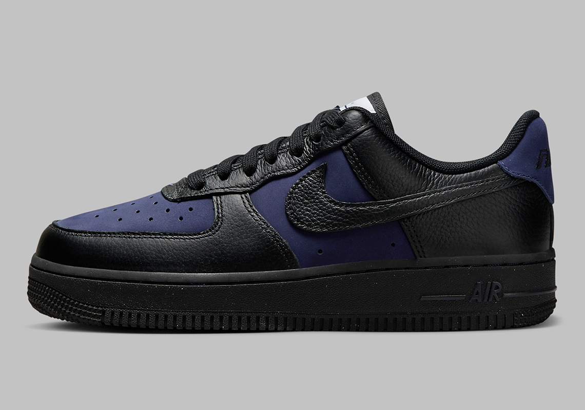 Nike Air Force 1 Low Black/Indigo: Phiên bản mới với gam màu huyền bí và chất liệu cao cấp! - 2