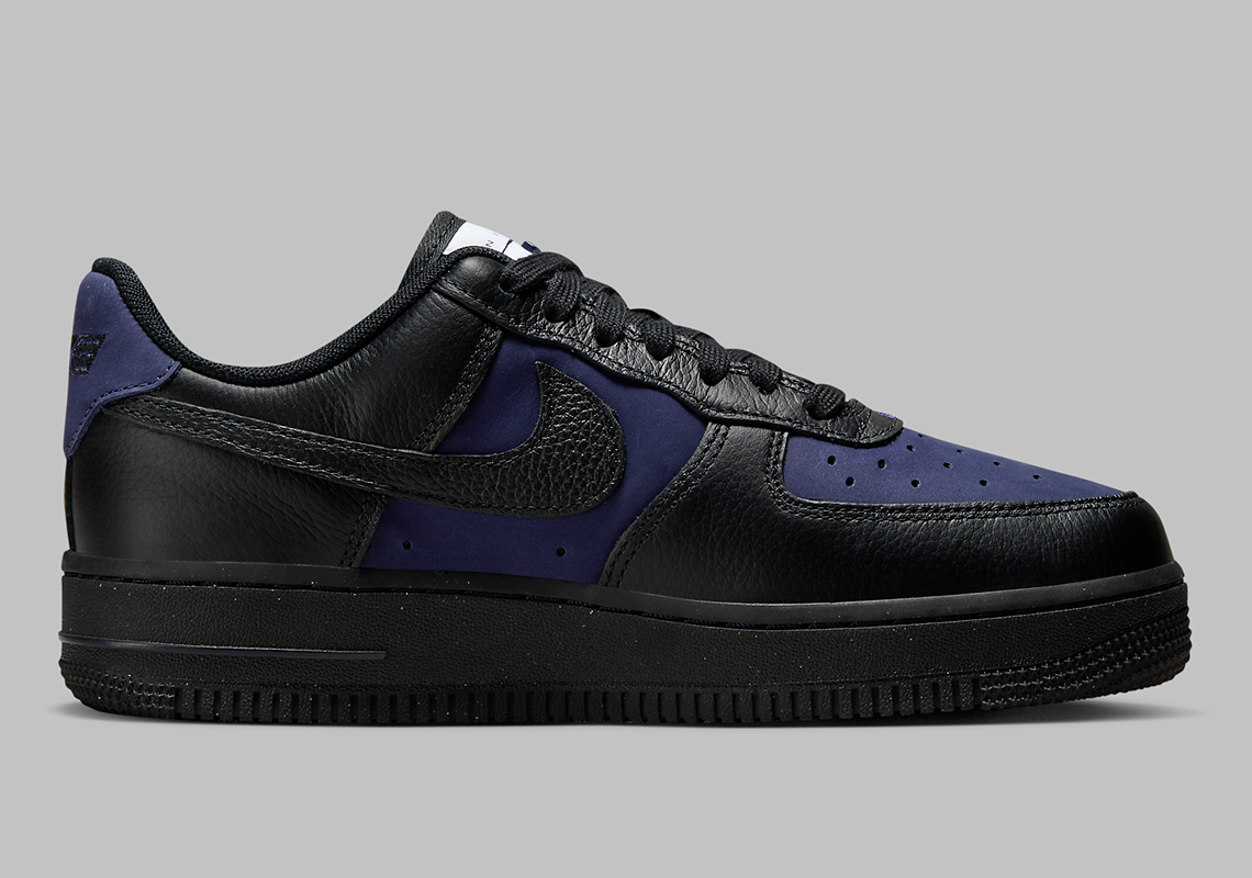 Nike Air Force 1 Low Black/Indigo: Phiên bản mới với gam màu huyền bí và chất liệu cao cấp! - 3